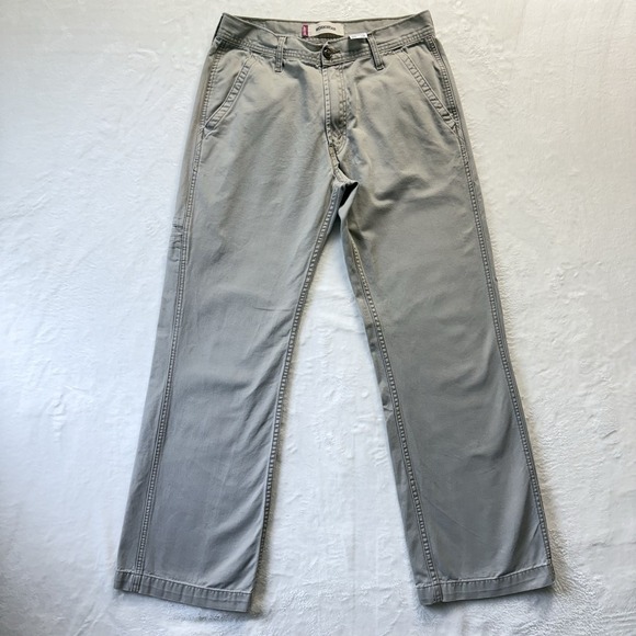 Vintage Levi's Pants Men's 32x34‎ Beige Khaki Workwear Loose Boot Cut Cargo Y2K - Picture 1 of 15